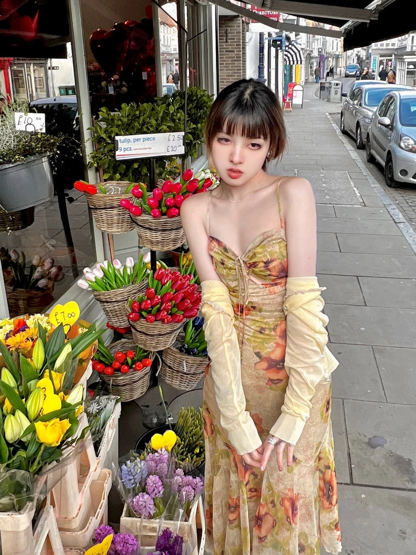 Arilf Pomegranate Flower Sea Floral Dress 24 Arilf Pomegranate Flower Sea Floral Dress