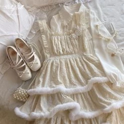 Sleep Doll [Pre-order] Snow Angel Dress Set With Cape Summer 2022