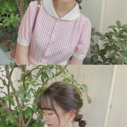 [Premium Selected] Arrived In Dream Land Gingham Dress (designer Rose Candy)