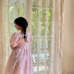 Rose Candy Rose Love Baby Doll Puff Sleeves Dress