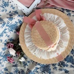Peiliee Shop The Blooming Versailles Rose Garden Straw Hat