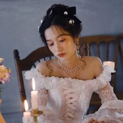 Tailor Made Wedding Dress New Arrivals [Tailor Wedding Dress] Princess Angelic Gothic Style Wedding Dress Customized Size