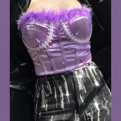 MANXI VINTAGE Butterfly Dreams Y2K Style Corset With Bones