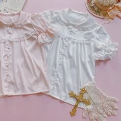 First Love Babydoll Satin Shirt Le Flacon