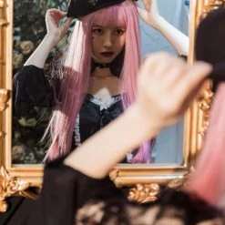 Peiliee Shop Rose Water Pastel Pink Long Wig