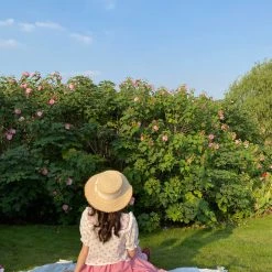 New Arrivals [12 Studio] My Mom Made It Floral Cotton And Linen Top