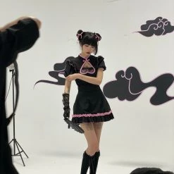 Summer 2022 [Evil Tooth] Chinese Sweetheart Goth Princess Qipao Style Dress