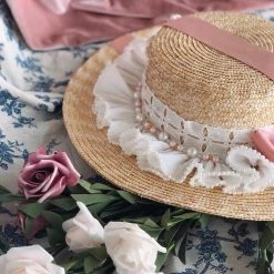 Peiliee Shop The Blooming Versailles Rose Garden Straw Hat