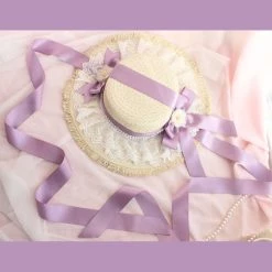 Peiliee Shop Accessories Mori Girls Floral Handmade Straw Hat