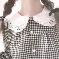 New Arrivals [Pre-order By Peiliee Studio] Gingham Babydoll Shirt