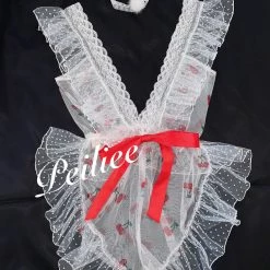 Peiliee Shop [ Last Chance ] Cherry Dreams Lounge Bodysuit (sexy Lingerie)