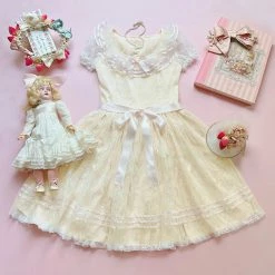 Le Flacon Summer 2022 Leflacon [Pre-order] 'Sweet Dream Lullaby' Dreamy Lace One-piece