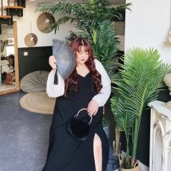 DAJUN [Curve Beauty] The Night Waltz Velvet Dress New Arrivals