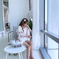 Peiliee Shop [Mid Season Sale] Fairy Dream Butterfly Pearl Necklace