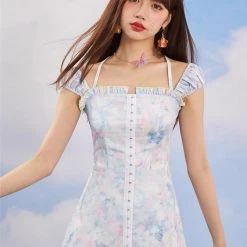 Pastel Macaroons Mini Dress (Brand Mummy Cat)