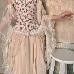 MANXI VINTAGE Rose Girl Floral Corset MANXI