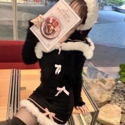 Peach Brownie Dress Coat Set By Designer Arilf