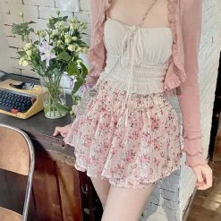 Arilf Y2K Floral Mini Dress Set