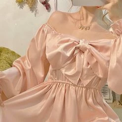 Peiliee ShopX Canmi [Premium Selected] Kiss Me Softly Satin Dress