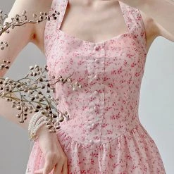 Vintage Inspired Cherry Blossom Floral Dress Gown