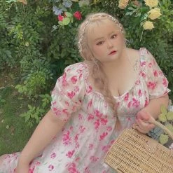 DAJUN Rose Story Floral Dress