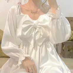 Peiliee ShopX Canmi [Premium Selected] Kiss Me Softly Satin Dress