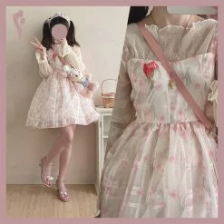 My Favorite 2022 New Arrivals [Basic] Tulips Letter Mini Dress