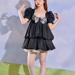 SEC-FLY New Arrivals The Dark Garden Mini Dress