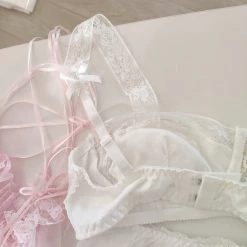 MENG 80s Vintage Babydoll Snow Lace Cotton Bralette Set 11 MENG 80s Vintage Babydoll Snow Lace Cotton Bralette Set