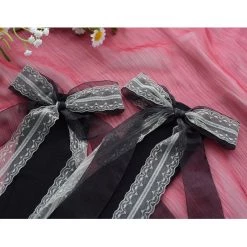 Peiliee Shop Long Ribbon Dream Handmade Lace Socks