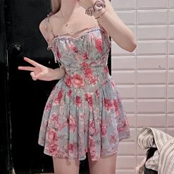 New Arrivals [Arilf SS22] Blue Jacaranda Floral Dress Jumpsuit