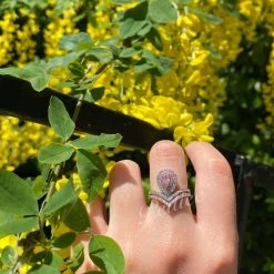 Peiliee Shop Soft Pink Dreams Crystal Ring New Arrivals