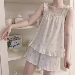 RIBERRY [Petite] Tulips And You Soft Lounge Wear Dress Pjs New Arrivals