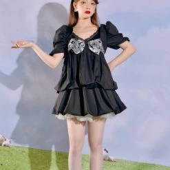 SEC-FLY New Arrivals The Dark Garden Mini Dress