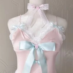 Peiliee Shop [Handmade Lingerie] Peach Melody Lace Top