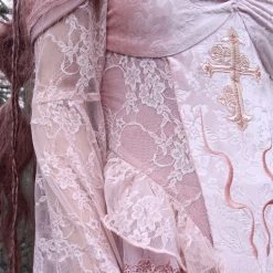 Blood Supply Summer 2022 Sakura Dream Velvet Corset Top With Sleeves