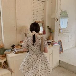 Peiliee Shop New Arrivals [Premium Selected] Romantic Melody Floral Cotton Dress