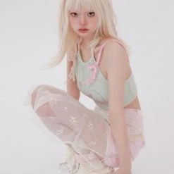 [Rose Island] Minty Lemonade Top And Skirt Set