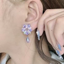 Peiliee Shop New Arrivals Sakura Rain Fairy Dream Handmade Ring Hairpin Necklace Set