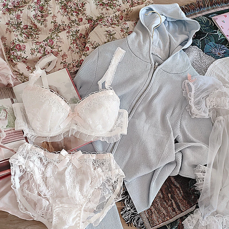 Japanese Lingerie Angel Ribbon For Stars And Roses Bra Set 15 Japanese Lingerie Angel Ribbon For Stars And Roses Bra Set