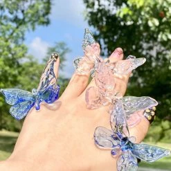 Peiliee Shop The Moment Of My Life Hand Crafted Glass Butterfly Ring 17 Peiliee Shop The Moment Of My Life Hand Crafted Glass Butterfly Ring