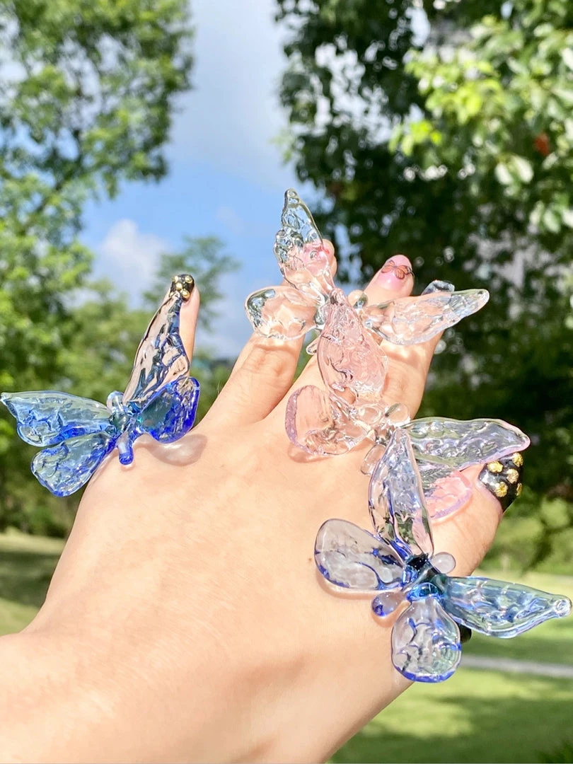 Peiliee Shop The Moment Of My Life Hand Crafted Glass Butterfly Ring 5 Peiliee Shop The Moment Of My Life Hand Crafted Glass Butterfly Ring