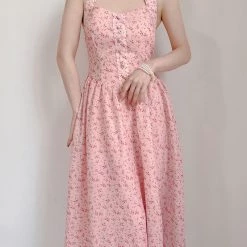 Vintage Inspired Cherry Blossom Floral Dress Gown