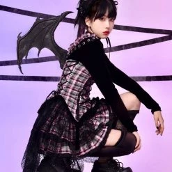 [Evil Tooth] Evil Flowery Girl Punk Dress Set