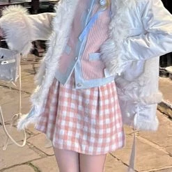 [Arilf] Strawberry Mousse Cake Knit Cardigan