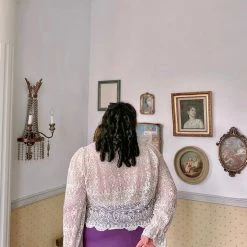 DAJUN [Curve Beauty] Angel Garden Lace Shirt Cardigan