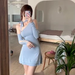 [Arilf Design] The Tender Trap Bodycon Mini Dress With Gloves Set