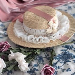 Peiliee Shop The Blooming Versailles Rose Garden Straw Hat
