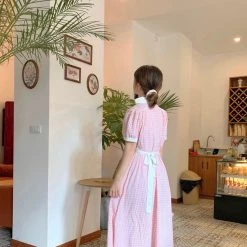 [Premium Selected] Arrived In Dream Land Gingham Dress (designer Rose Candy)