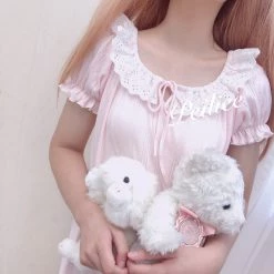 Peiliee Design [Made By Peiliee] Love Is Two Hearts As One Cotton Sleepwear Loungewear Dress